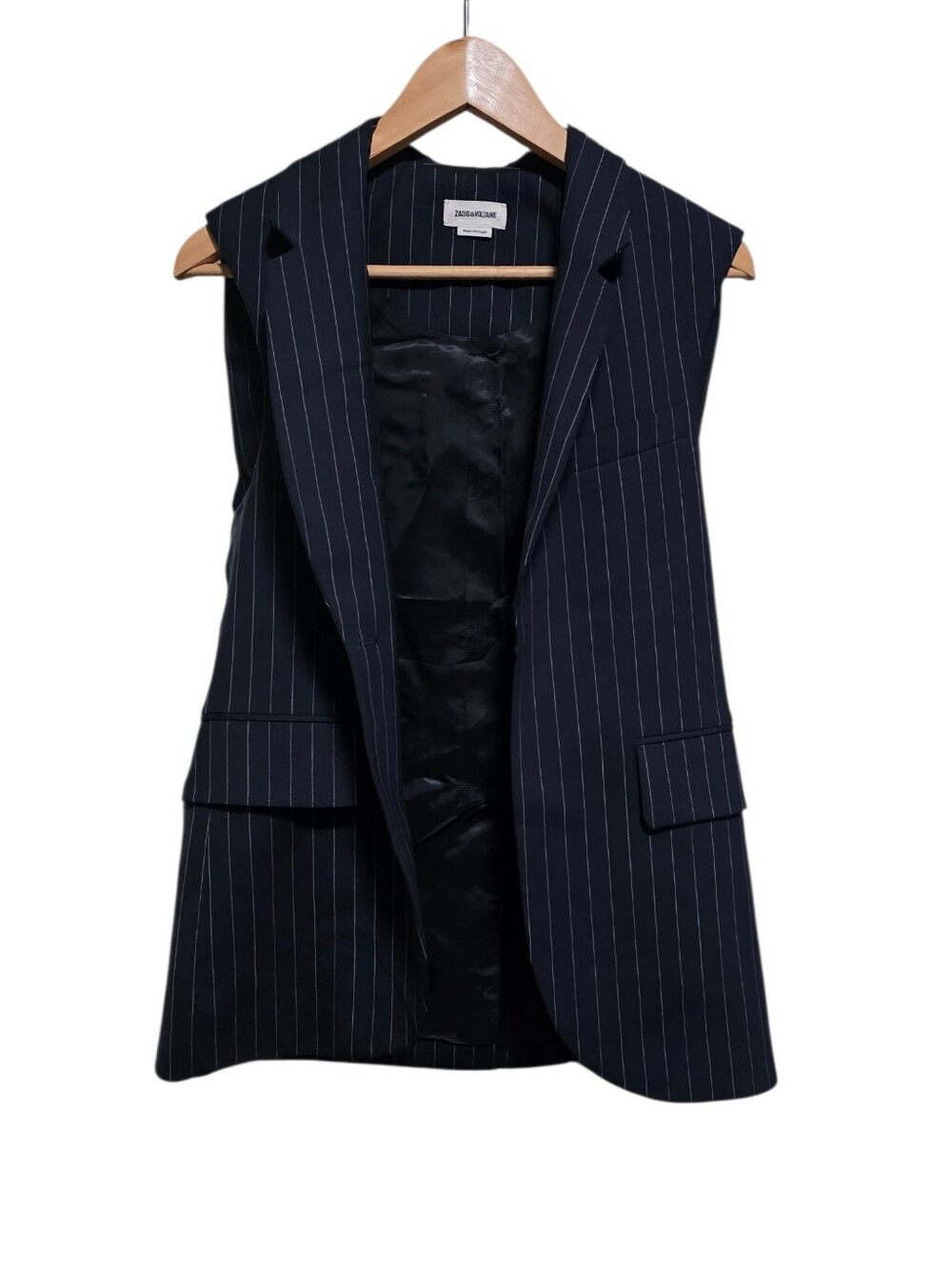 Zadig & Voltaire Vex Fever Pinstripe Vest 36